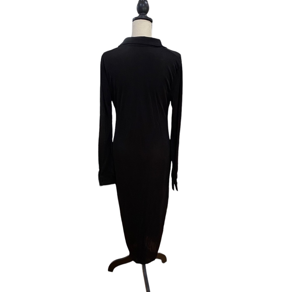 Ruched Button Up Midi Dress - Picture 2 of 3